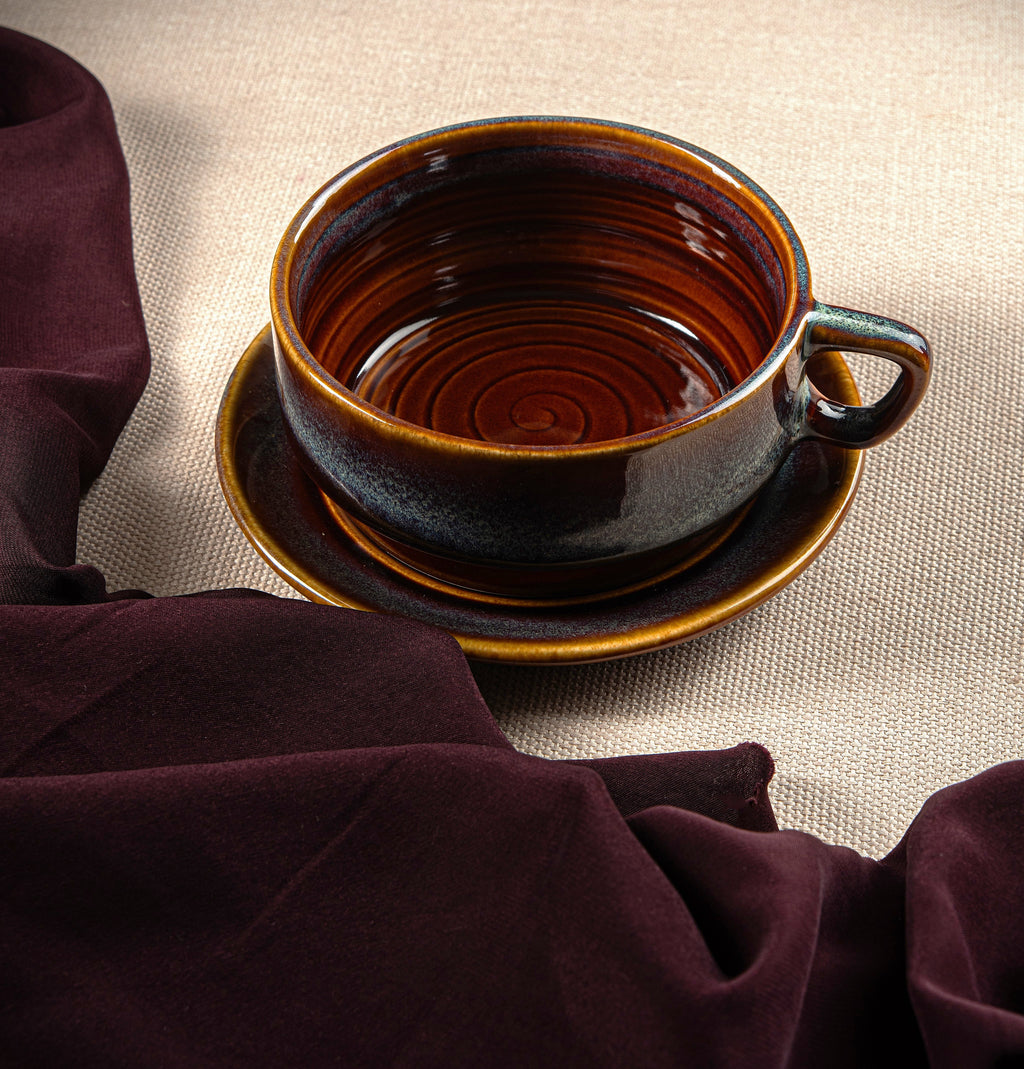 Heartstone Soup Bowl & Saucer Set