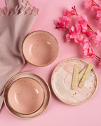 Luminous Rose Soup Bowl & Saucer Set