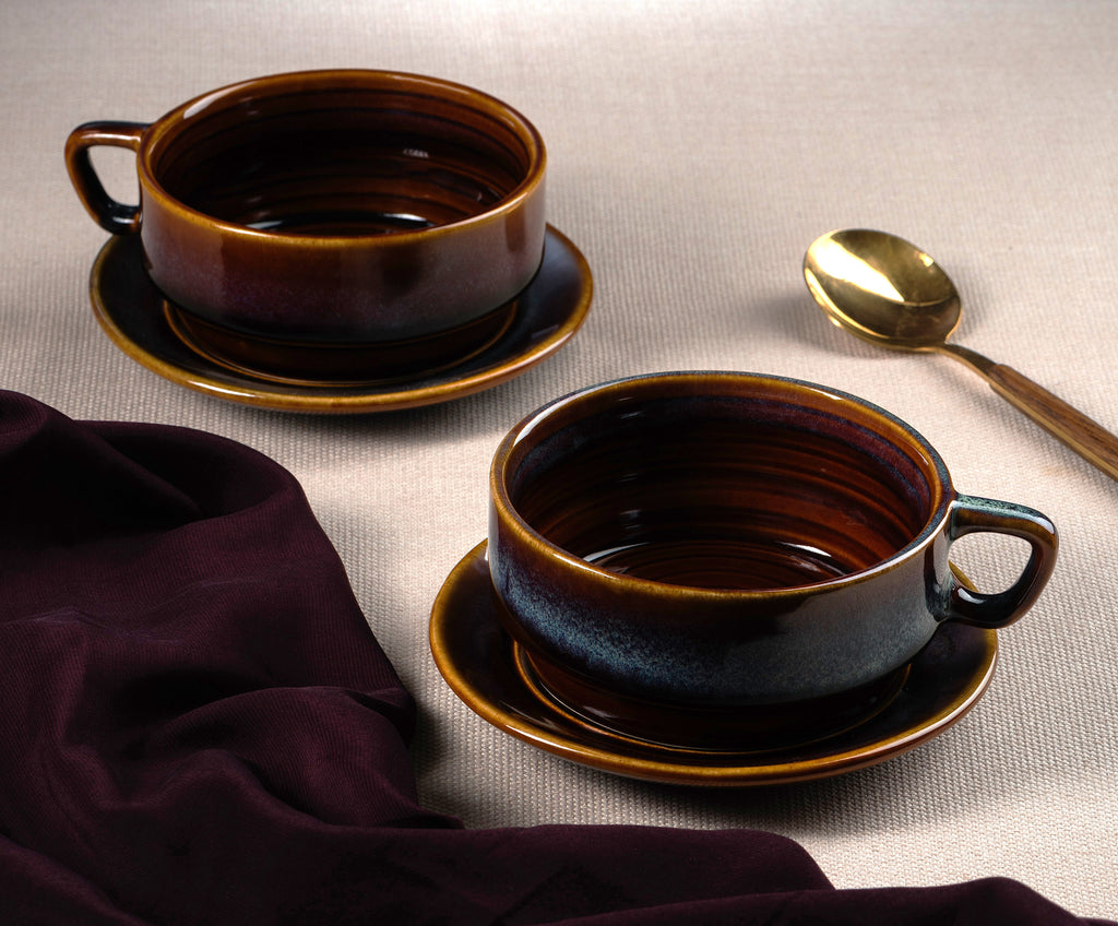 Heartstone Soup Bowl & Saucer Set