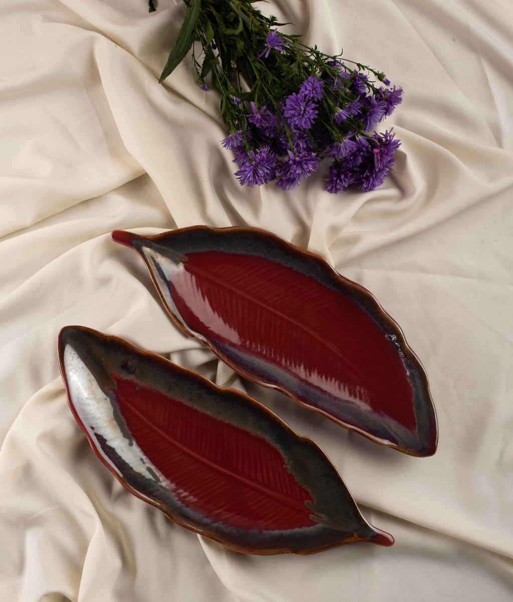 Ruby Leaf Platter