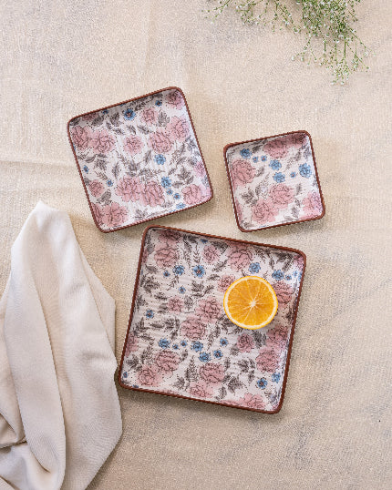 Blossom Charm Square Plate Set